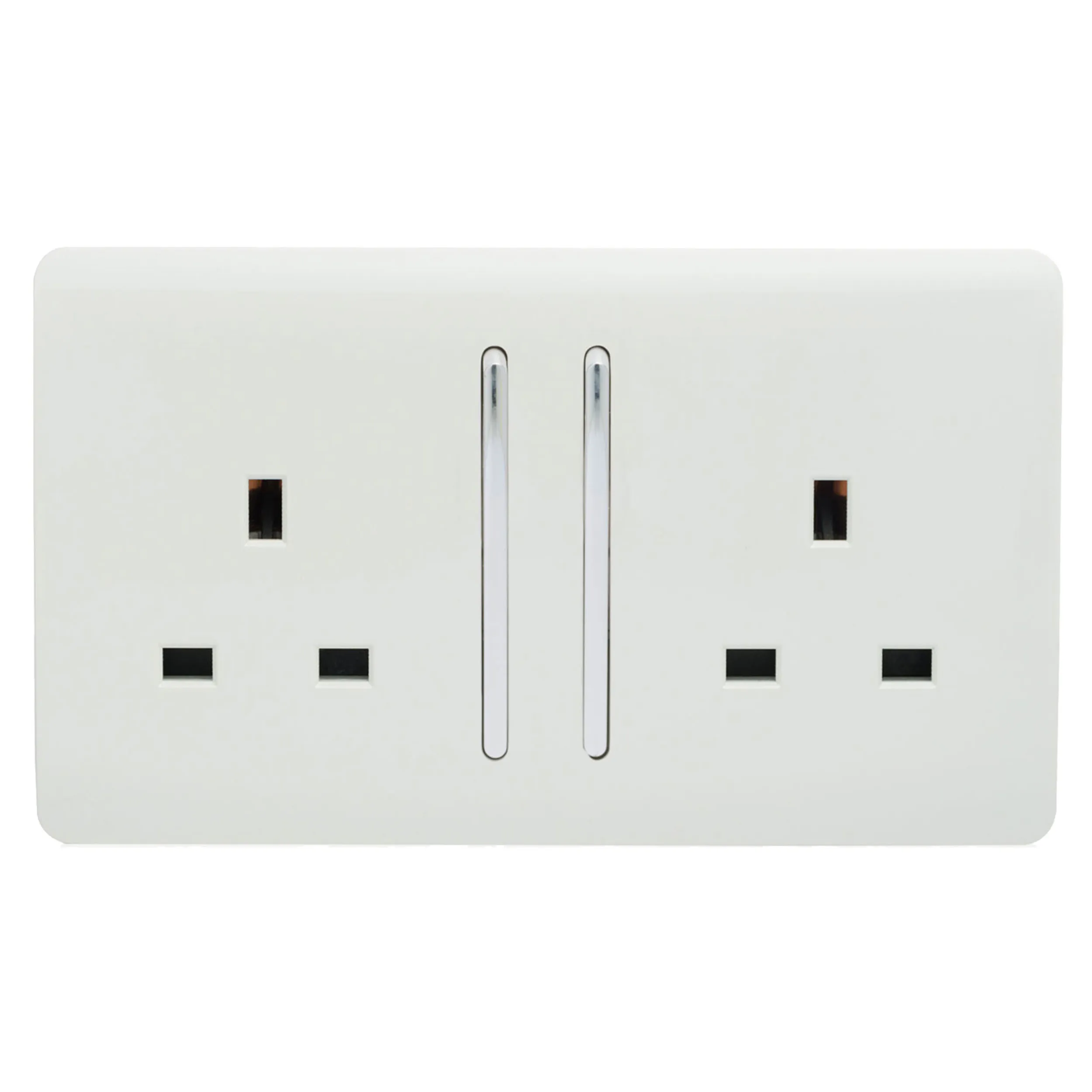 ART-SKT213LWH  2 Gang 13Amp Long Switched Double Socket Ice White